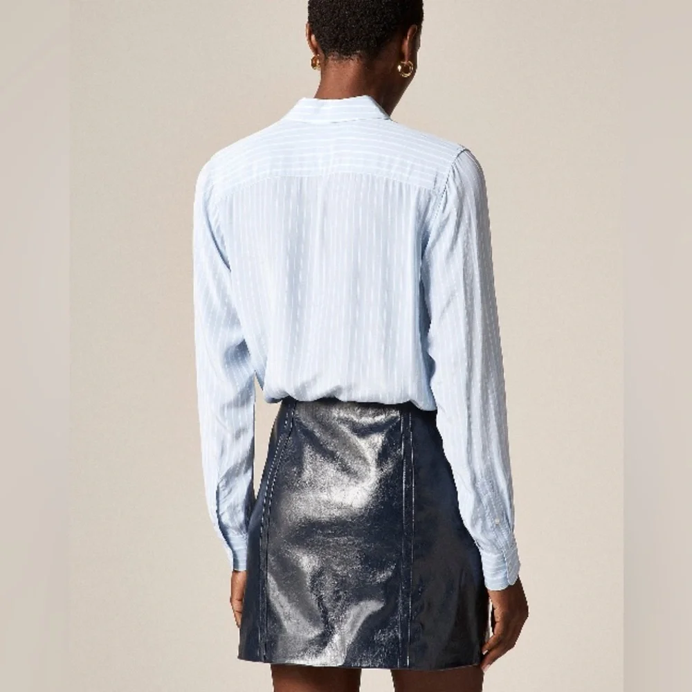 J.Crew Tall Mini skirt in distressed faux leather CN812